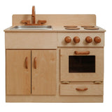 Classic Wooden Kitchen and Refrigerator Bundle