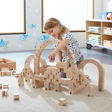 Interlocking Wooden Blocks Construction Set